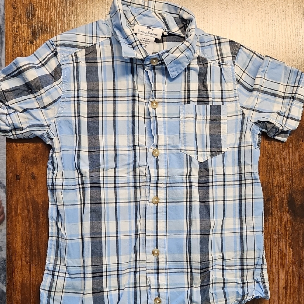 Blue Plaid Kids Shirt